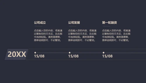 黑金创业融资商业计划书通用PPT母版