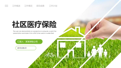 社区医疗保险保障工作总结汇报动态ppt模板