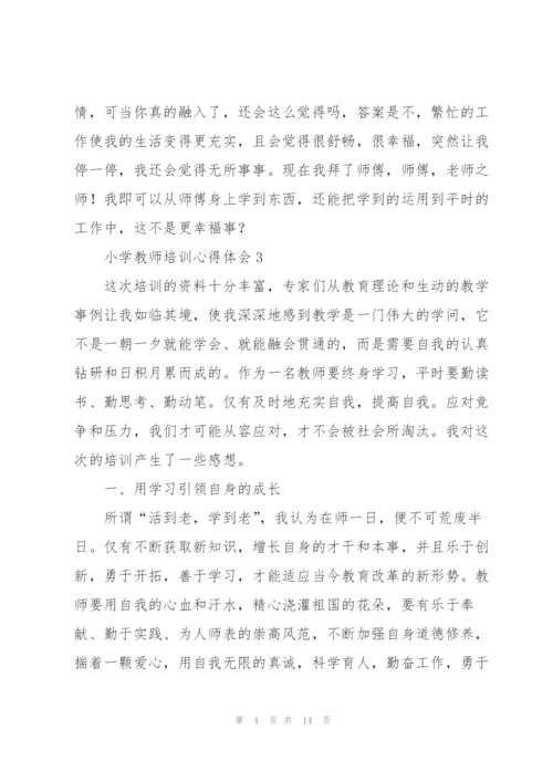 小学教师培训心得体会七篇.docx