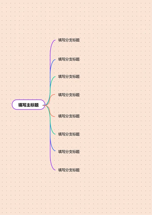 紫色简约横版基础思维导图