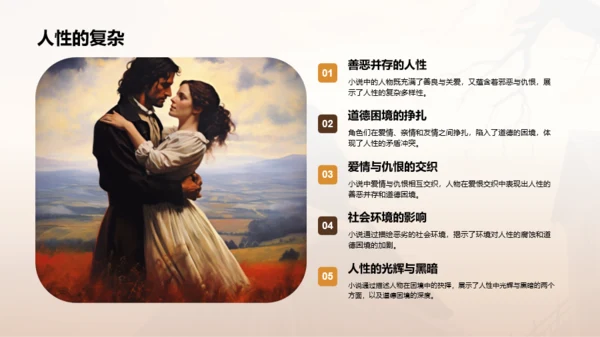 黄色复古读书笔记呼啸山庄PPT模板