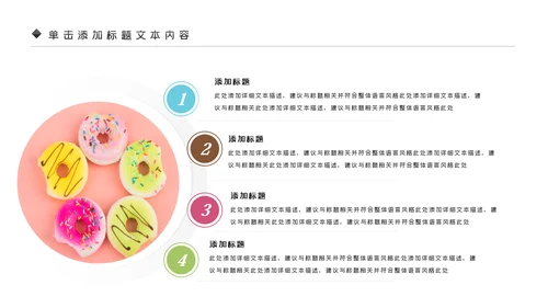 美食甜甜圈下午茶甜品店美食PPT模板