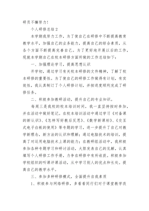 2023年教师个人研修总结 个人研修总结范文.docx