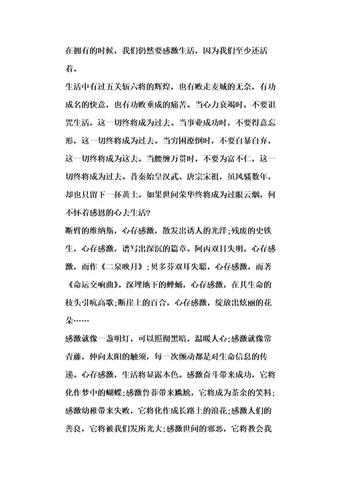 感恩节800字作文精选5篇