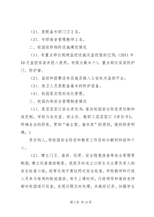 开展校园安全防范工作情况的报告.docx