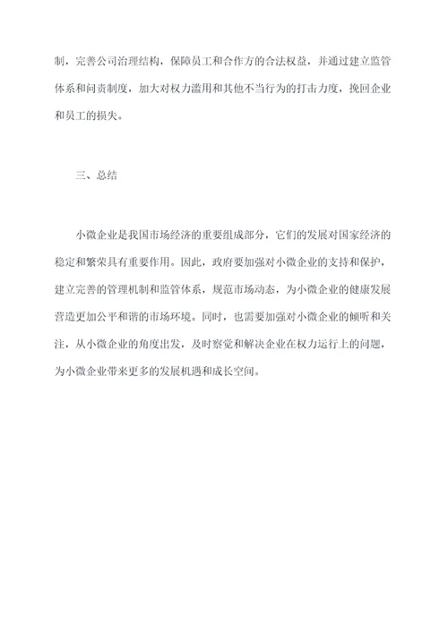 小微权力运行调研报告