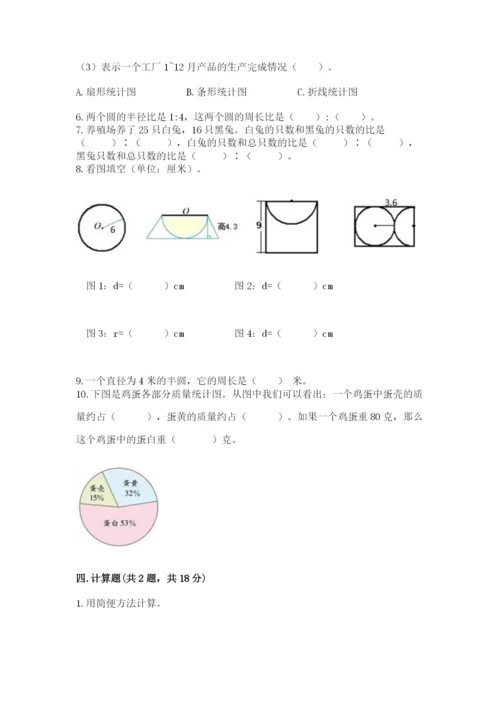 2022六年级上册数学期末考试试卷（夺分金卷）.docx