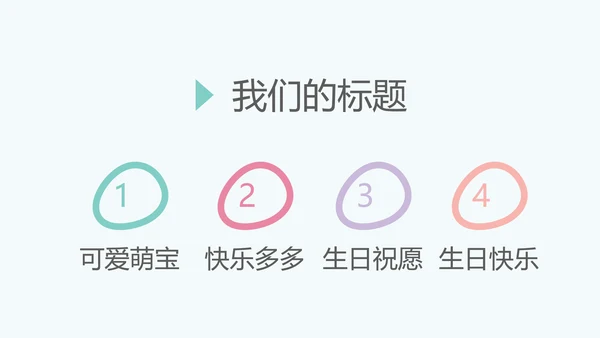 今天我满月啦电子相册PPT动态模板