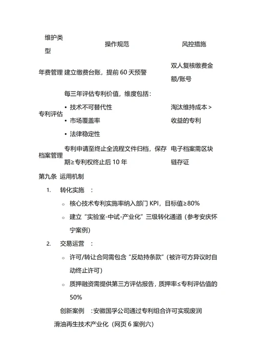 通用公司专利管理制度