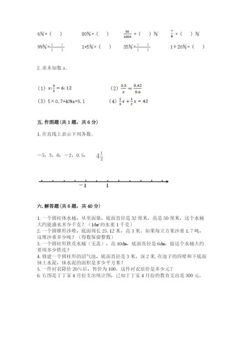 北师大版小学六年级下册数学期末检测试题【夺冠】.docx