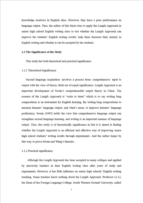 “写长法在高中英语写作教学中的应用研究学科教学英语专业毕业论文