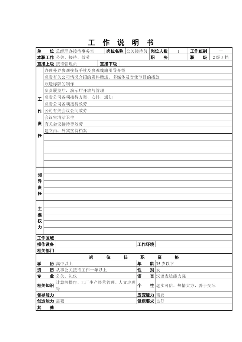 公关接待员工作说明书(2021整理).docx