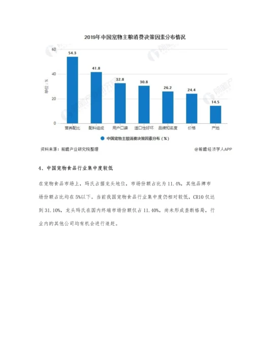 中国宠物食品行业市场现状及竞争格局分析-市场集中度仍相对较低.docx