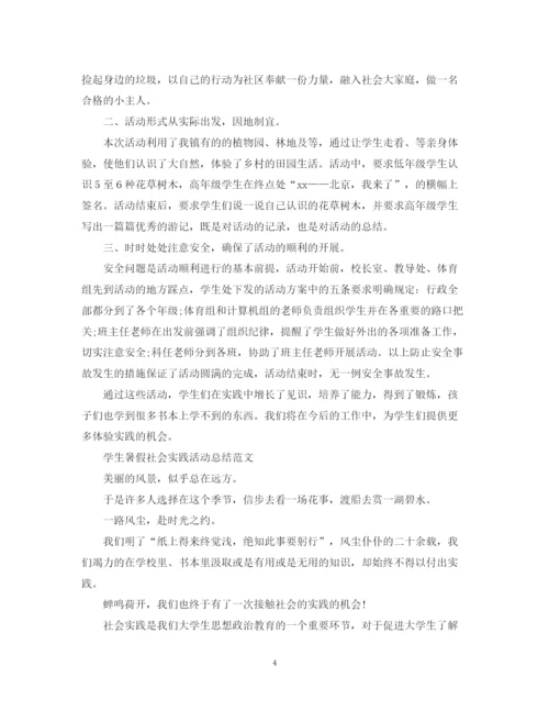 精编之学生的社会实践活动总结范文.docx