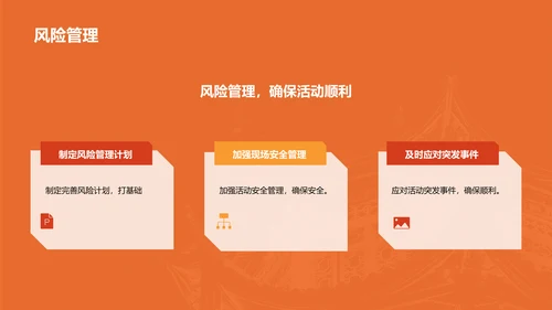 橙色现代商务城市文化活动策划PPT模板