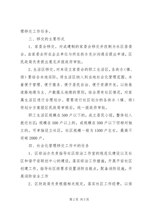 企职工生活区社会化治理方案.docx