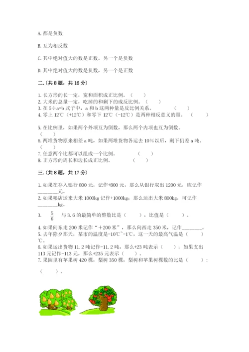 浙教版数学小升初模拟试卷精品【易错题】.docx