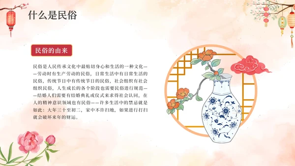 中国风传统民俗主题介绍PPT模板