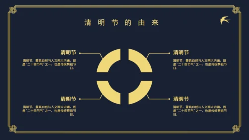 清明中国风仙鹤通用PPT模板