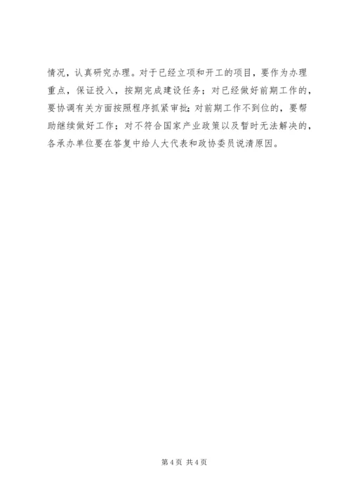 县人大代表建议和政协提案交办会的讲话.docx