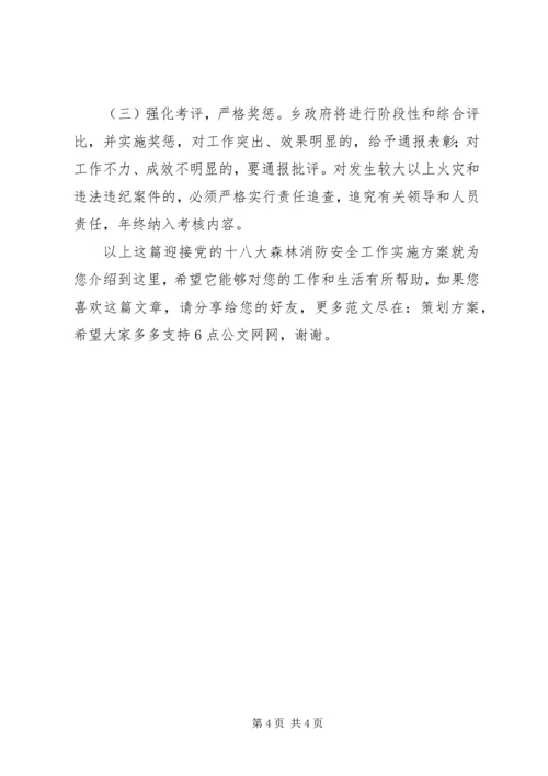 迎接党的十八大森林消防安全工作实施方案.docx