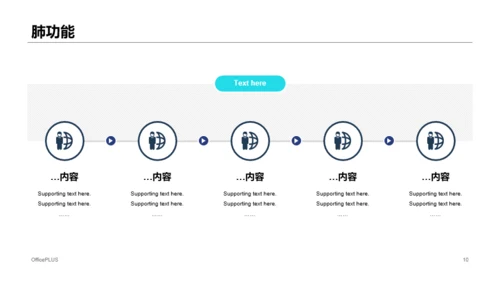 蓝色创意简约健康医疗工作总结PPT案例