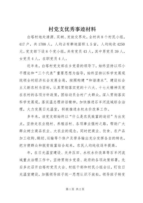 村党支优秀事迹材料.docx