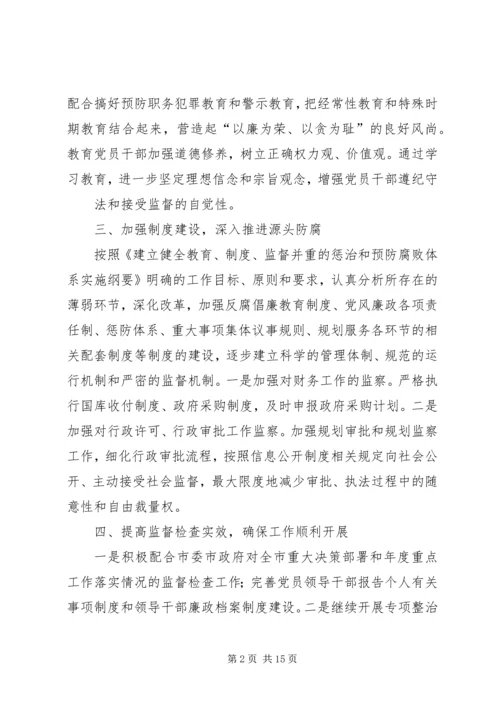 篇一：市规划局党风廉政建设和反腐败工作计划.docx