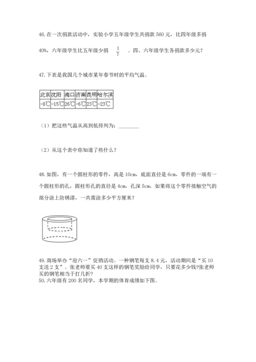 小升初数学应用题50道【基础题】.docx