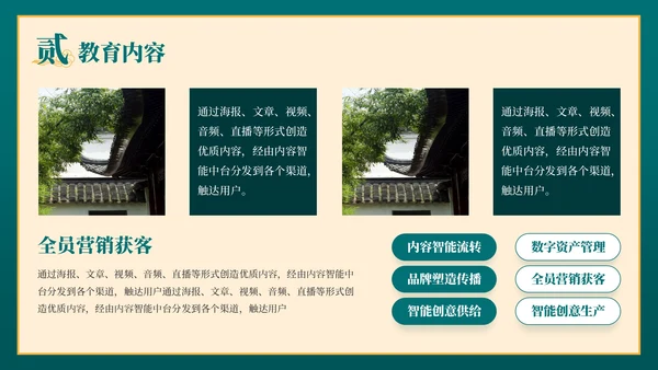 绿色弘扬国学经典传承中华文化PPT模板