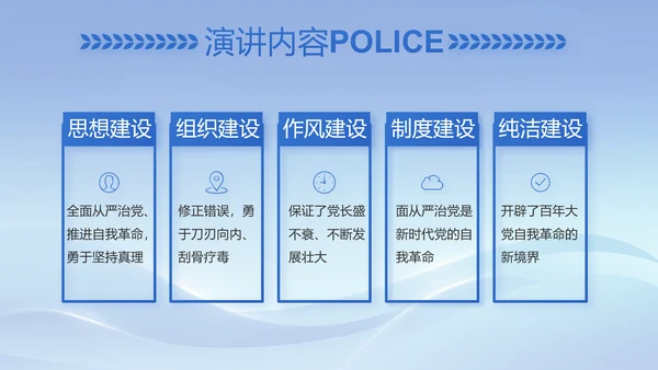 蓝色大气民警简历面试自我介绍动态PPT