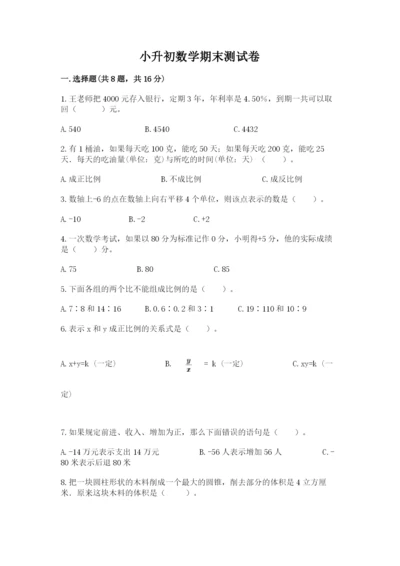 小升初数学期末测试卷精品（夺冠）.docx