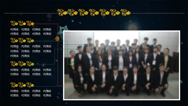 可爱卡通星空社团招新通用PPT模板