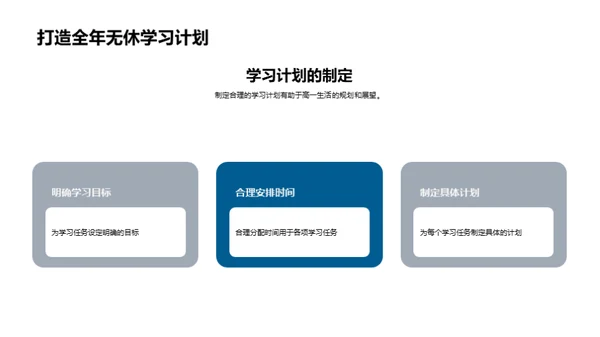 高一生活规划探索