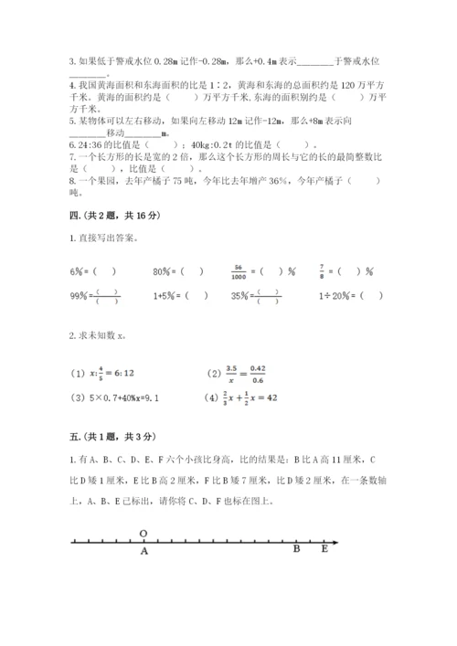 小学六年级升初中模拟试卷带答案（b卷）.docx