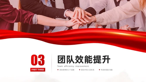 红色励志实拍风凝心聚力筑梦前行打造高绩效团队PPT模板团队建设