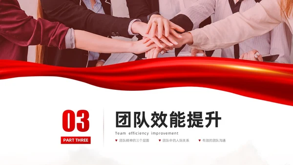 红色励志实拍风凝心聚力筑梦前行打造高绩效团队PPT模板团队建设