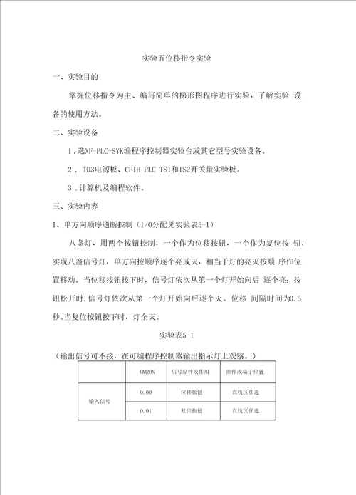 电气控制与PLC试验指导18学时