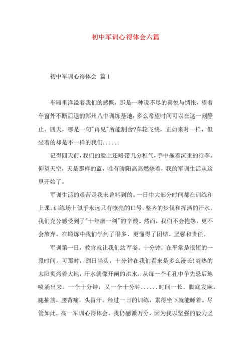 初中军训心得体会六篇（三）.docx