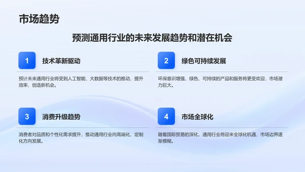 蓝色渐变风创业项目简介与市场分析PPT模板