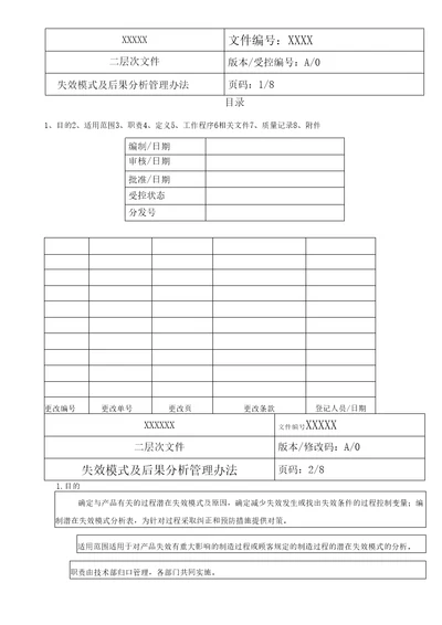 失效模式及后果分析管理办法