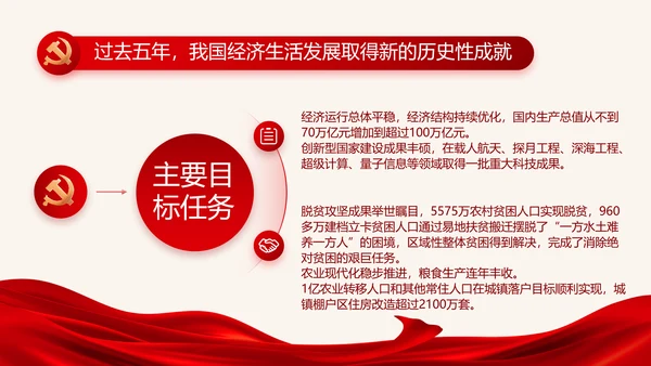 红色大气党建党支部年终述职报告PPT