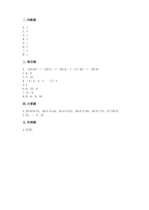 一年级上册数学期末测试卷附答案【满分必刷】.docx