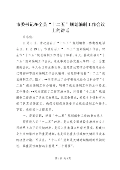 市委书记在全县“十二五”规划编制工作会议上的讲话.docx