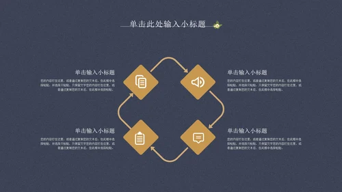 小清新深色工作总结PPT模板
