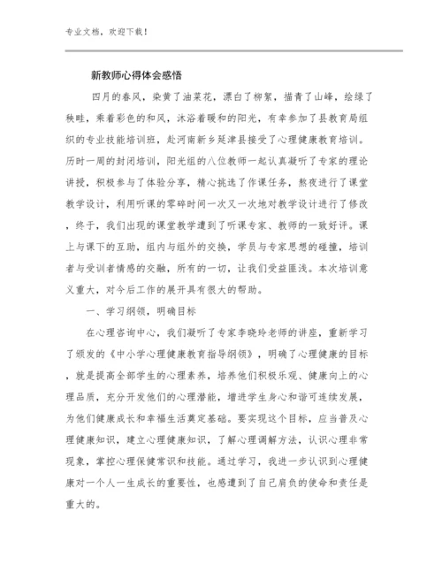 2023年新教师心得体会感悟范文7篇汇编.docx