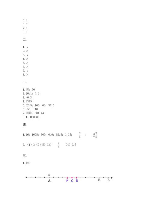 西师大版数学小升初模拟试卷附答案（预热题）.docx