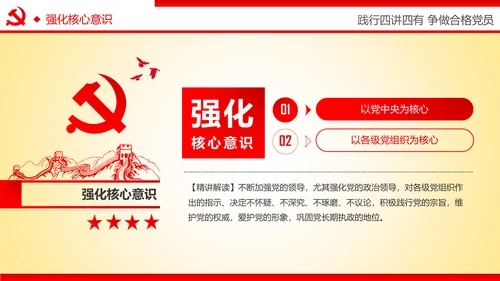 践行四讲四有争做合格党员专题讲座PPT