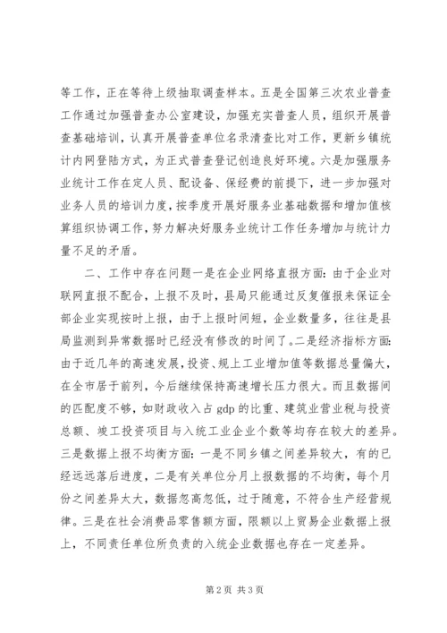 统计局上半年工作总结及下半年工作安排.docx