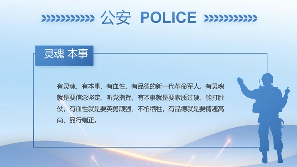 蓝色大气公安机关年终工作总结动态PPT